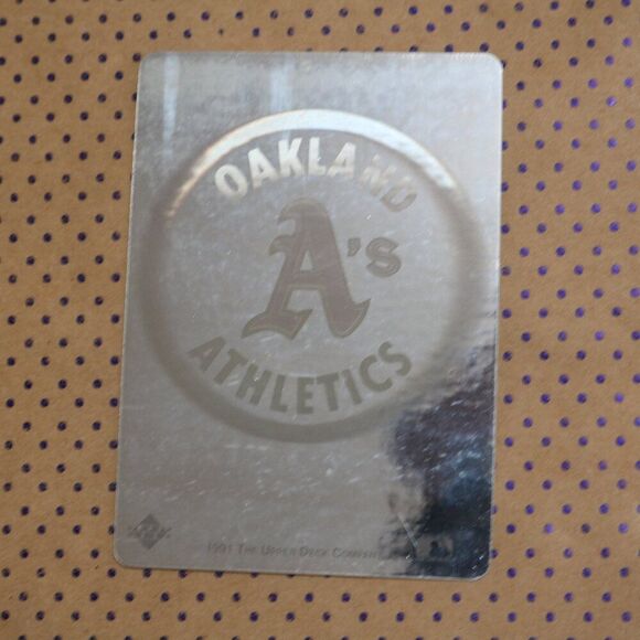 Oakland Athletics Holo Sticker Baseball Card - Picture 1 of 2